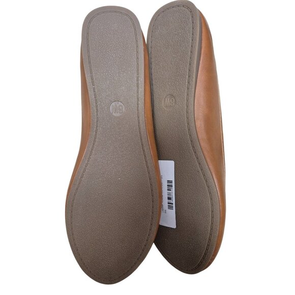 A New Day Women's Cognac Faux Leather Flats Size 8W - Picture 6 of 10